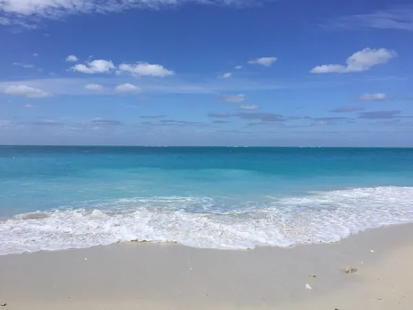 Waves on a sandy beach in Providenciales
