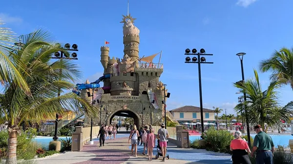 Giant sand castle sculpture at Celebration Key, Grand Bahama