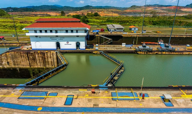 Miraflores Locks on the Panama Canal