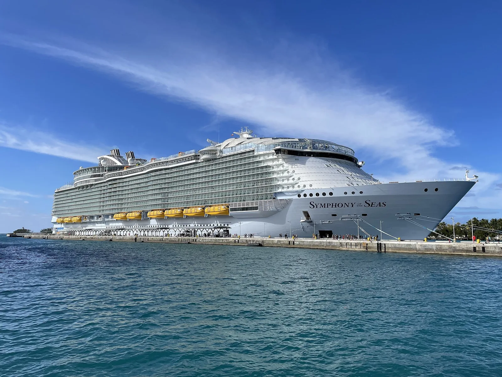 Royal Caribbean’s Symphony of the Seas docked in Nassau, Bahamas